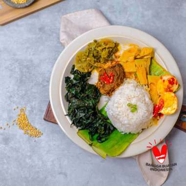 Paket Nasi Rendang Rendang + Telur