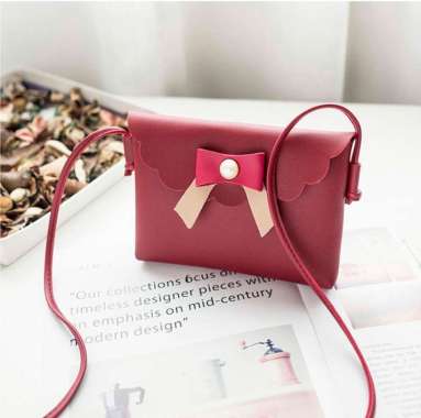 MIERRE Korean mini shoulder bag tas selempang tas wanita mini RED
