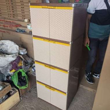 Promo Lemari Plastik Lemari Pakaian TRIDI 3 Susun & 4 Susun Mini SUSUN 4