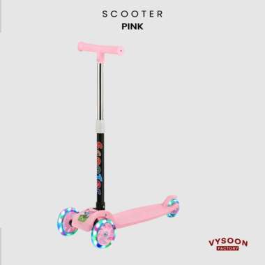 Otoped Anak / Skuter Anak Roda 3 / Scooter Otoped Anak / Skuter Lipat Pink
