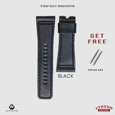 Strap Tali Jam Tangan Seven Friday Expedition Kulit Leather 30mm Ori Black