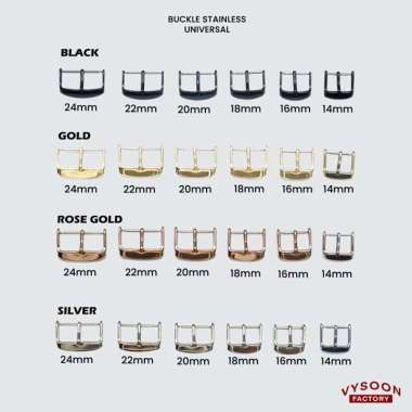 Buckle Tali Jam / Watch Buckle / Buckle Jam Tangan Stainless Steel Ori 20mm Gold