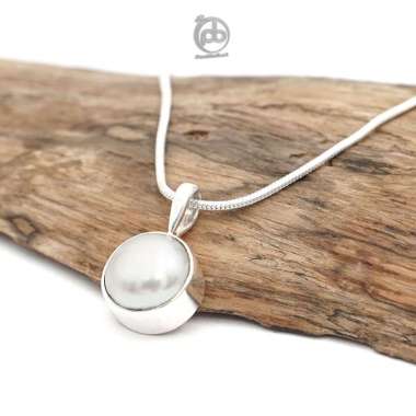 Liontin Mutiara Natural Perak Bali Asli 925 Shelliana | Tanpa Kalung M4