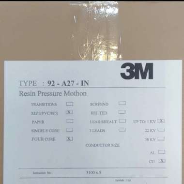 Jointing 3M / scotchcast 3M 92- A27 Multicolor Multivariasi