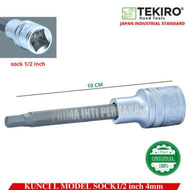 kunci l 4 mm tekiro / kunci Hex Bit 4 mm 1/2 inch