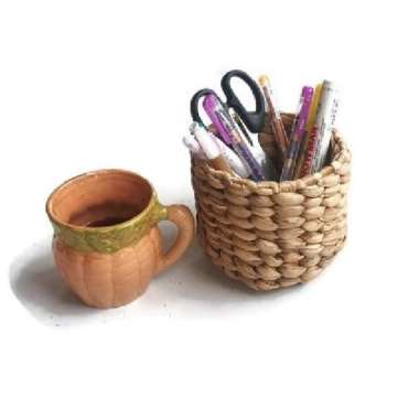 Tempat pencil unik / tempat pensil anyaman enceng