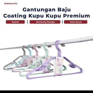 Hanger Kawat stainless Gantungan Baju Warna Coating Plastik Indokurnia