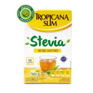 Promo Harga Tropicana Slim Sweetener Stevia 50 pcs - Blibli