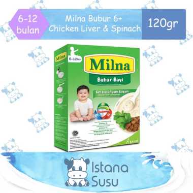 Milna Bubur Reg 6+ Chicken Liver with Spinach120gr