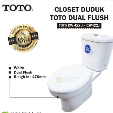 CLOSET DUDUK TOTO CW 422 J / CLOSED DUDUK TOTO CW422J DUAL FLUSH