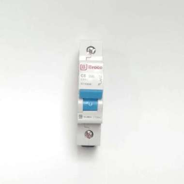 MCB Broco Sekring Pemutus Arus 2 4 6 10 16 20 25 32 40 A Ampere 6 Ampere Biru