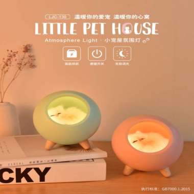 Lampu Pet Kucing Lucu Lampu Hias Tidur Night Lamp Lb019 Putih