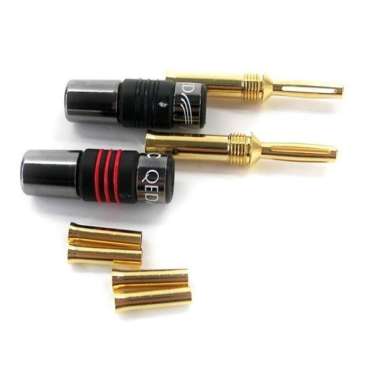 QED AIRLOC Metal 4mm Banana Plug / Jack Banana ( 4 Buah )