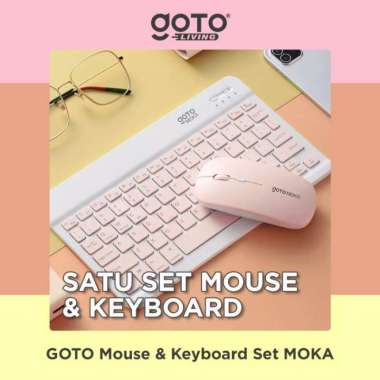 Goto Moka Keyboard Mouse Set Wireless Laptop Komputer Portable Multicolor