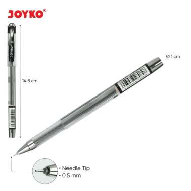 Gel Pen Pulpen Pena Joyko GP-167 Titan Gel 0.5 mm - Black