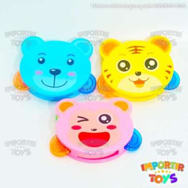 Tamborin Anak Mainan Kerincingan Tamborin Bayi Good Quality Biru