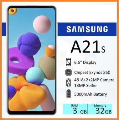 FLASH SALE..!! Samsung Galaxy A21s 3/32 GB Garansi Resmi SEIN / HP SAMSUNG original biru