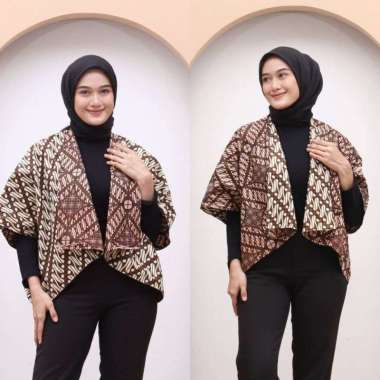 Vest Outer Bolak Balik Batik Sogan Modern Batik Wanita Outer Wanita D
