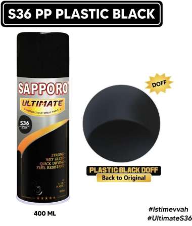 Cat Semprot Sapporo Ultimate S36 PP Plastic Black