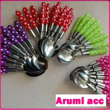 Sendok polkadot 12pcs biru