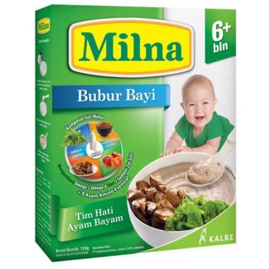 Promo Harga Milna Bubur Bayi 6 Tim Hati Ayam Bayam 120 gr - Blibli