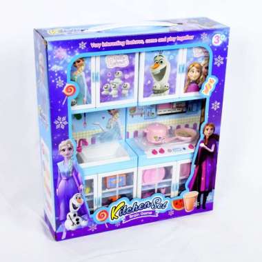 Mainan Anak Frozen Modern Kitchen Dapur Mini 2 Set Olaf Anna Elsa multicolor