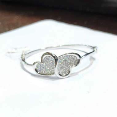 Gelang Tangan Dewasa Love Hati Emas Putih 750