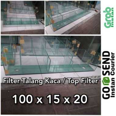 Filter Talang Kaca Aquarium / Top Filter 100x15x20 Multicolor