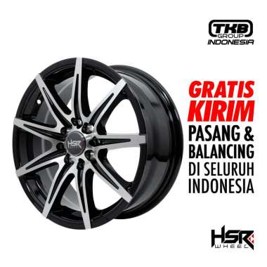Velg Mobil Ring 16 HSR KCCX JD76 FC - PCD H8X100-114,3 ET42 Black Machine Face