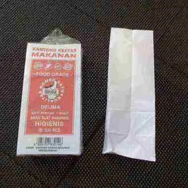 Kantong Kertas Makanan Delima isi 100pcs ukuran 11.8x8.24.3cm