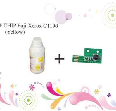 Toner Refill + CHIP Fuji Xerox C1190 (Yellow) Murah Kuning