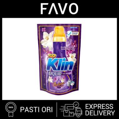Deterjen Cair - So Klin Liquid Detergen Violet Blossom Pouch - 1600 mL