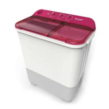 Sharp ES-T75NT EST 75NT 75 NT Mesin Cuci 2 Tabung 7 Kg Transparan Bandung Only Unit Only pink Cirebo