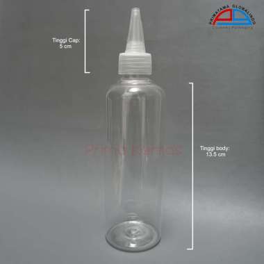 Botol Cap Kerucut 250 ml - botol skincare Prima Kemas - botol hair tonic - Pet 250 ml Natural