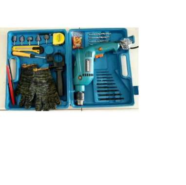 Mesin Bor Besi Kayu Beton 13mm Listrik M2130B Modern / Bor kayu Tembok Besi Modern HIJAU