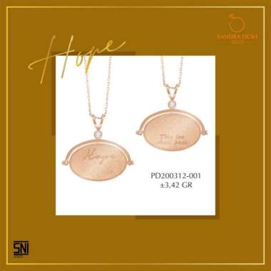 Liontin Sandra Dewi Gold Rectoverso Collection Hope PD 200312