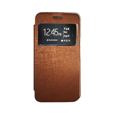 Gea Flip Cover Casing for Asus Zenfone GO ZB551KL 5.5 Inch - Coklat