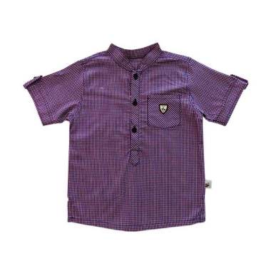 Babylon Sam Kemeja Lengan Pendek Atasan Anak - Purple