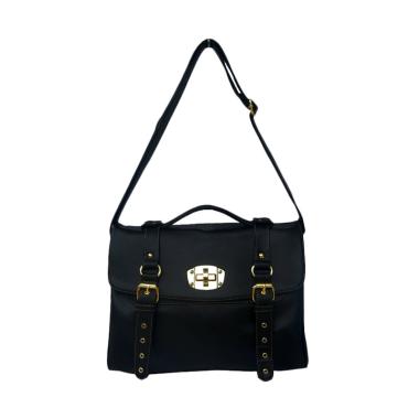 Lock Sling Bag Tas Selempang Wanita - Hitam