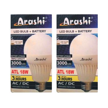 Arashi Lampu LED Emergency - Putih [2 pcs/ 18 W]