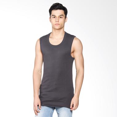 LGS Men Underwear Tank Top Pria - Dark Grey [1 Pcs] LETS-003-441-G-7C