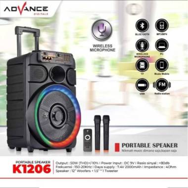 Speaker Portabel Advance K1206 hitam
