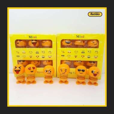Spring Doll Mini Emoticon Boneka Goyang Boneka Emoji Mini