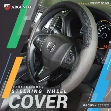 Civic Wonder Civic Ferio Sarung Steer Stir Cover Setir Mobil Groovy Argento Abu Hitam