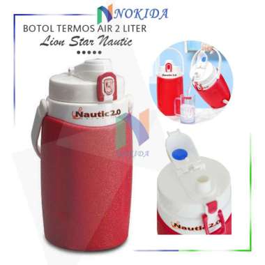 Nokida Termos Air Dingin Nautic Lion Star D34 2 Liter | Teko Plastik Besar Drink Jar | Tempat Air Mi