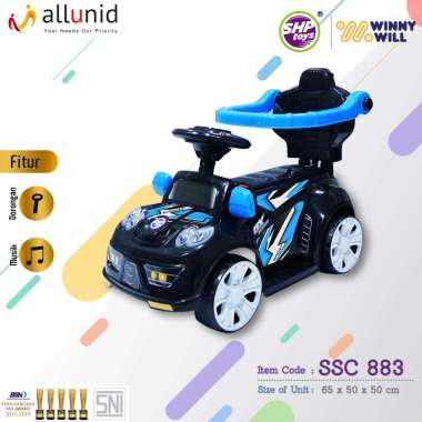 READY GOSEND ALLUNID SHP SSC 883 Ride ON Cars Hitam