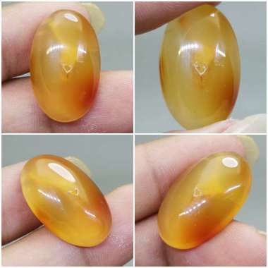 Batu Akik Combong Golden Original Kode R113 kuning emas