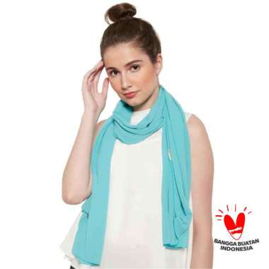 Scarf Leher Syal Leher Polos Pasmina Panjang Sifon Toska GESYAL