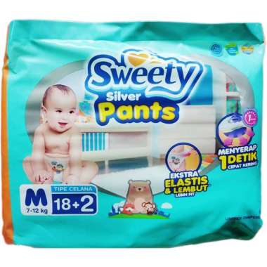 Promo Harga Sweety Silver Pants M18+2 20 pcs - Blibli