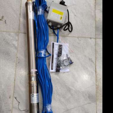 POMPA SATELIT SUBMERSIBLE PUMP KOMPLIT 40MTR KABEL BIRU 550watt 3INCH 3SDM2.5/15+40m 3SDM2.5/15+40m 